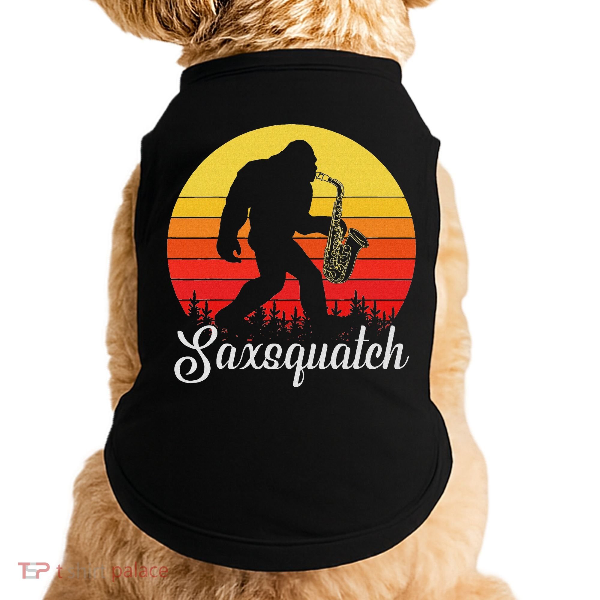 Saxsquatch Bigfoot Yeti Play On Words Doggie Tank