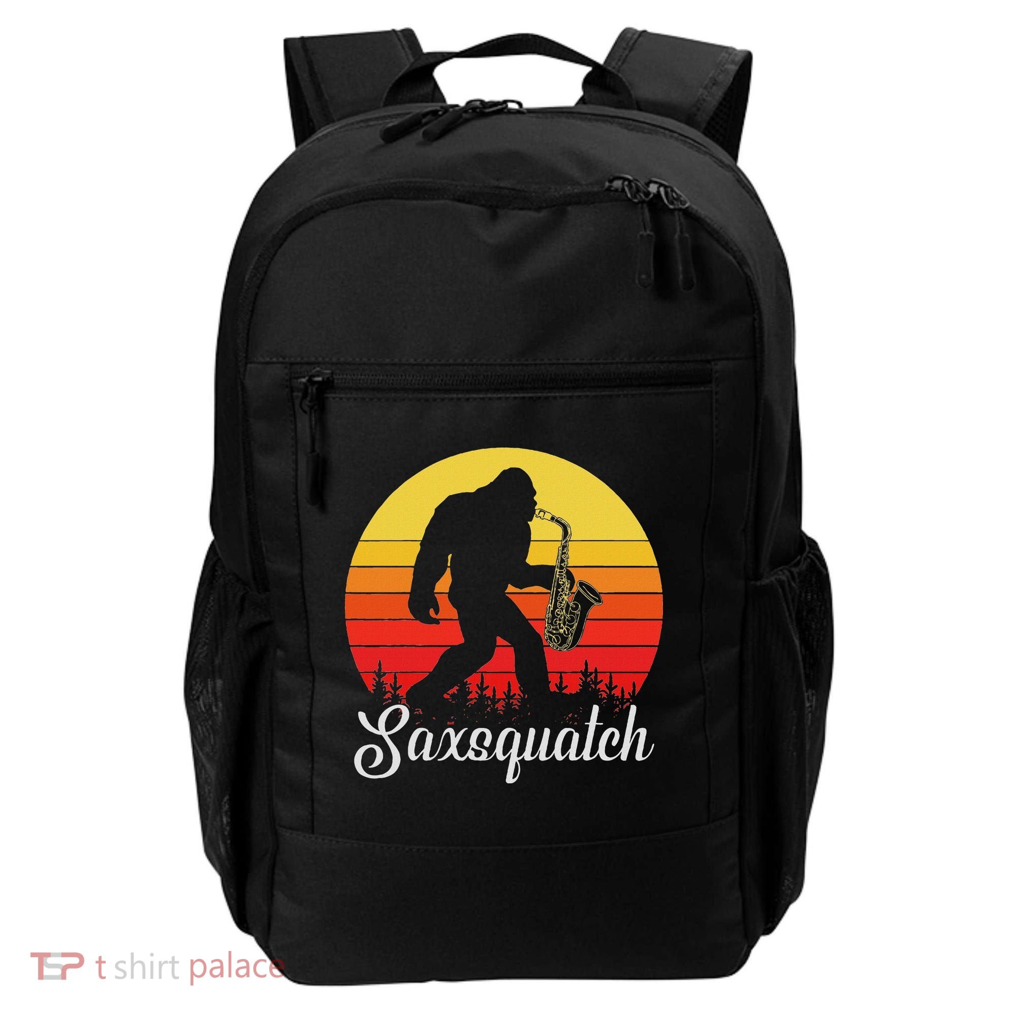 Saxsquatch Bigfoot Yeti Play On Words Backpack