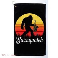 Saxsquatch Bigfoot Yeti Play On Words Golf Towel thumb 0
