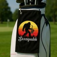 Saxsquatch Bigfoot Yeti Play On Words Golf Towel thumb 2