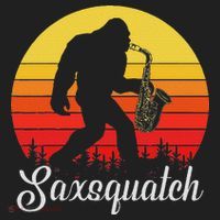 Saxsquatch Bigfoot Yeti Play On Words Golf Towel thumb 3