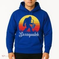 Saxsquatch Bigfoot Yeti Play On Words Hoodie thumb 2