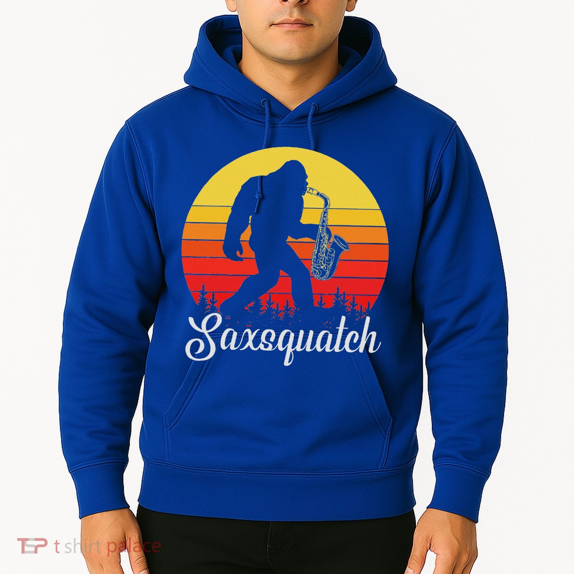 Saxsquatch Bigfoot Yeti Play On Words Hoodie