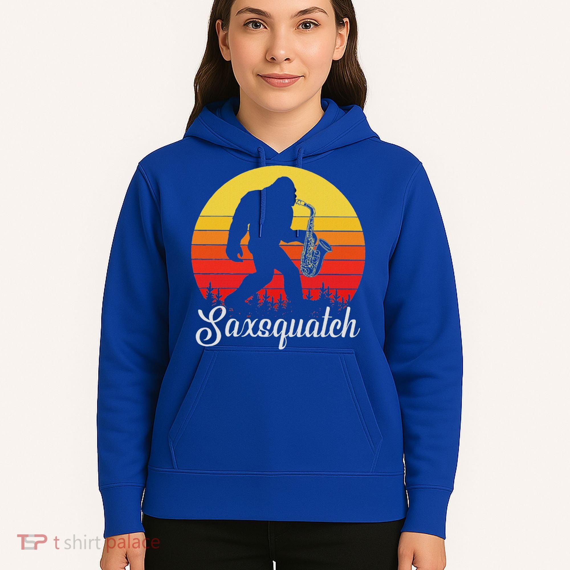 Saxsquatch Bigfoot Yeti Play On Words Hoodie