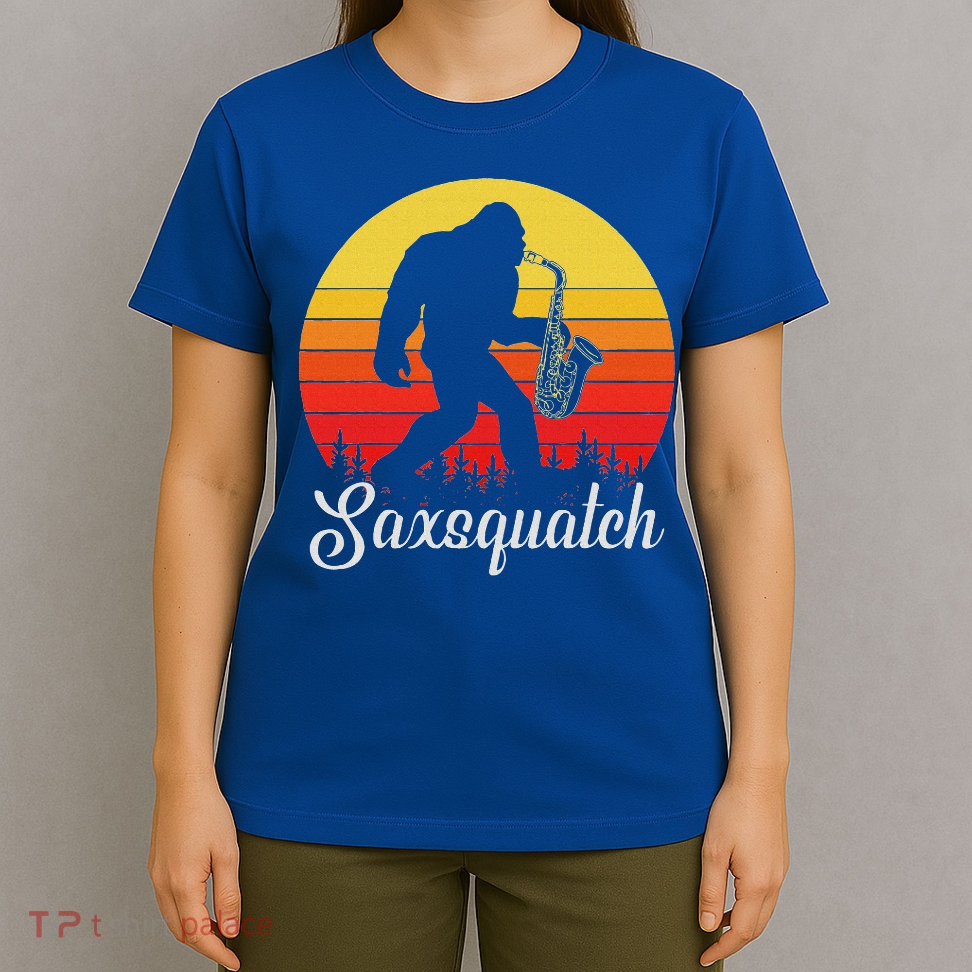 Saxsquatch Bigfoot Yeti Play On Words T-Shirt