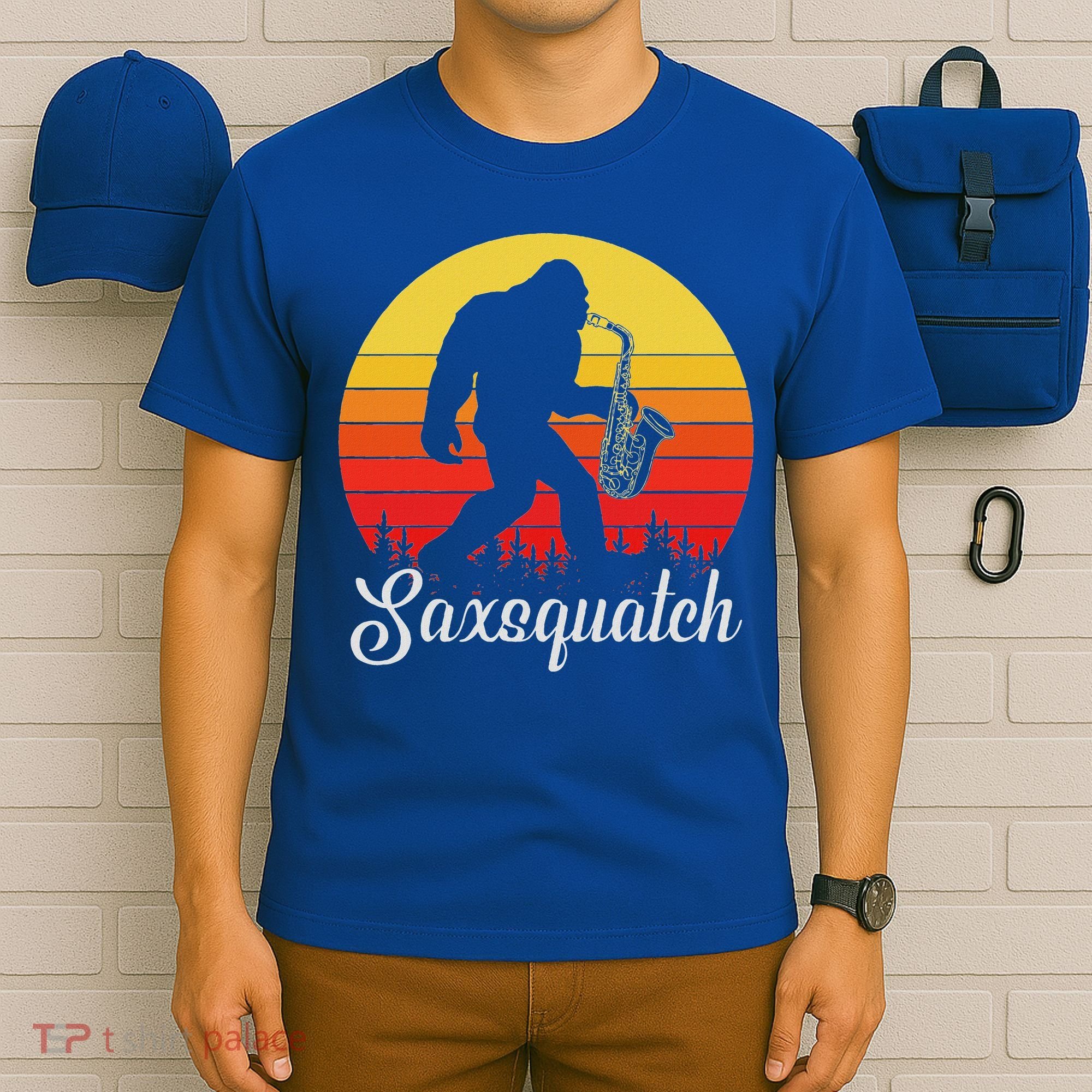 Saxsquatch Bigfoot Yeti Play On Words T-Shirt