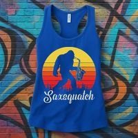 Saxsquatch Bigfoot Yeti Play On Words Women's Tank Top thumb 3
