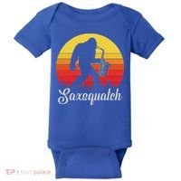 Saxsquatch Bigfoot Yeti Play On Words Baby Bodysuit thumb 0