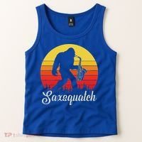Saxsquatch Bigfoot Yeti Play On Words Tank Top thumb 2