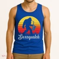 Saxsquatch Bigfoot Yeti Play On Words Tank Top thumb 3