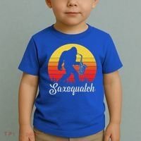 Saxsquatch Bigfoot Yeti Play On Words Toddler T-Shirt thumb 2