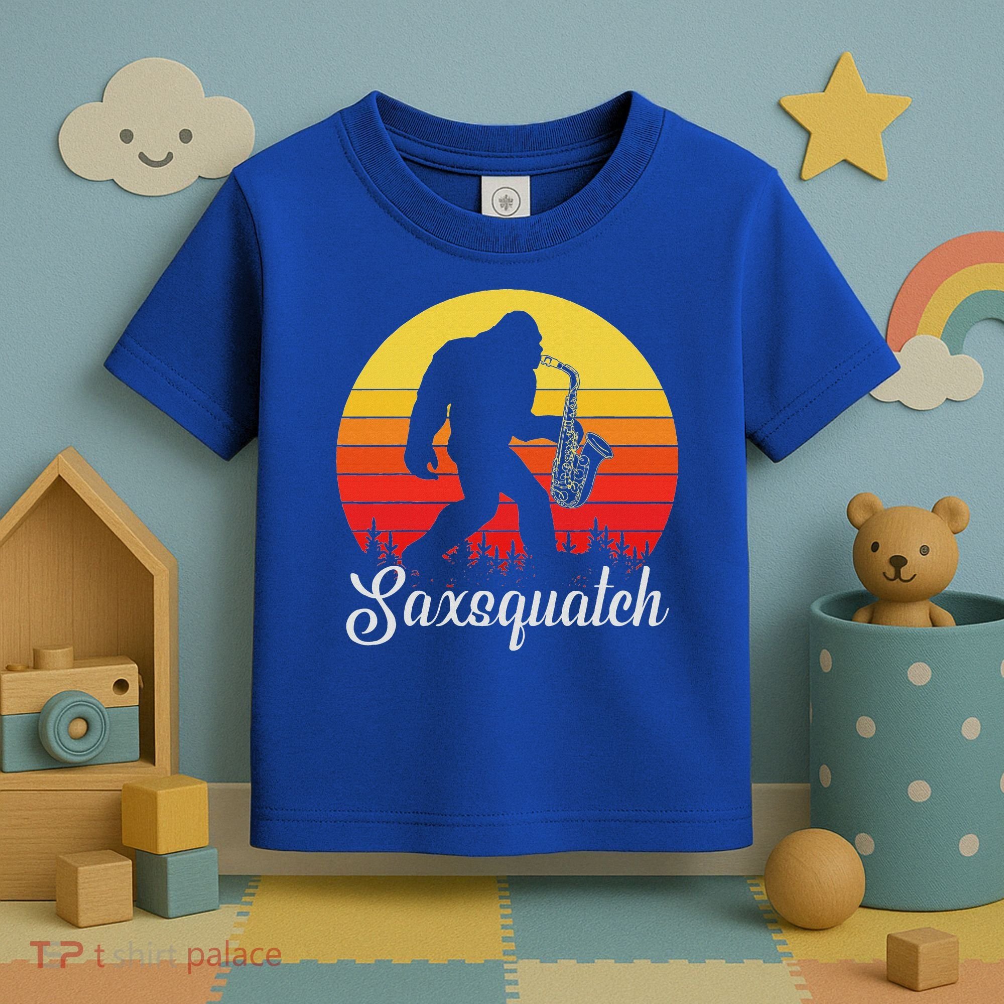 Saxsquatch Bigfoot Yeti Play On Words Toddler T-Shirt
