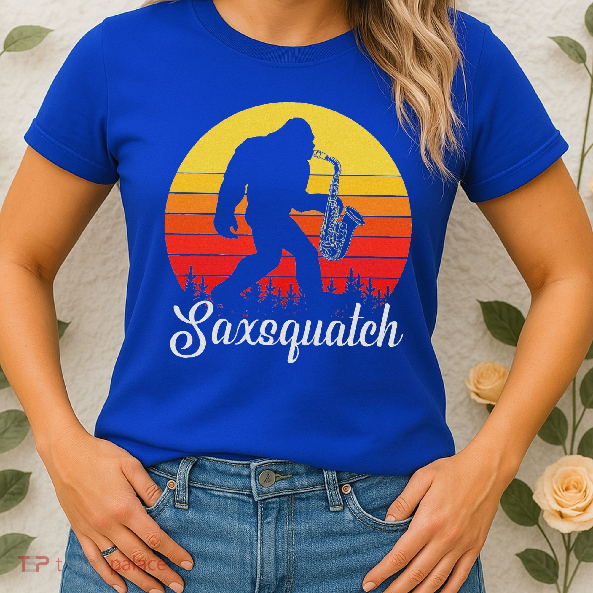Saxsquatch Bigfoot Yeti Play On Words Women's T-Shirt