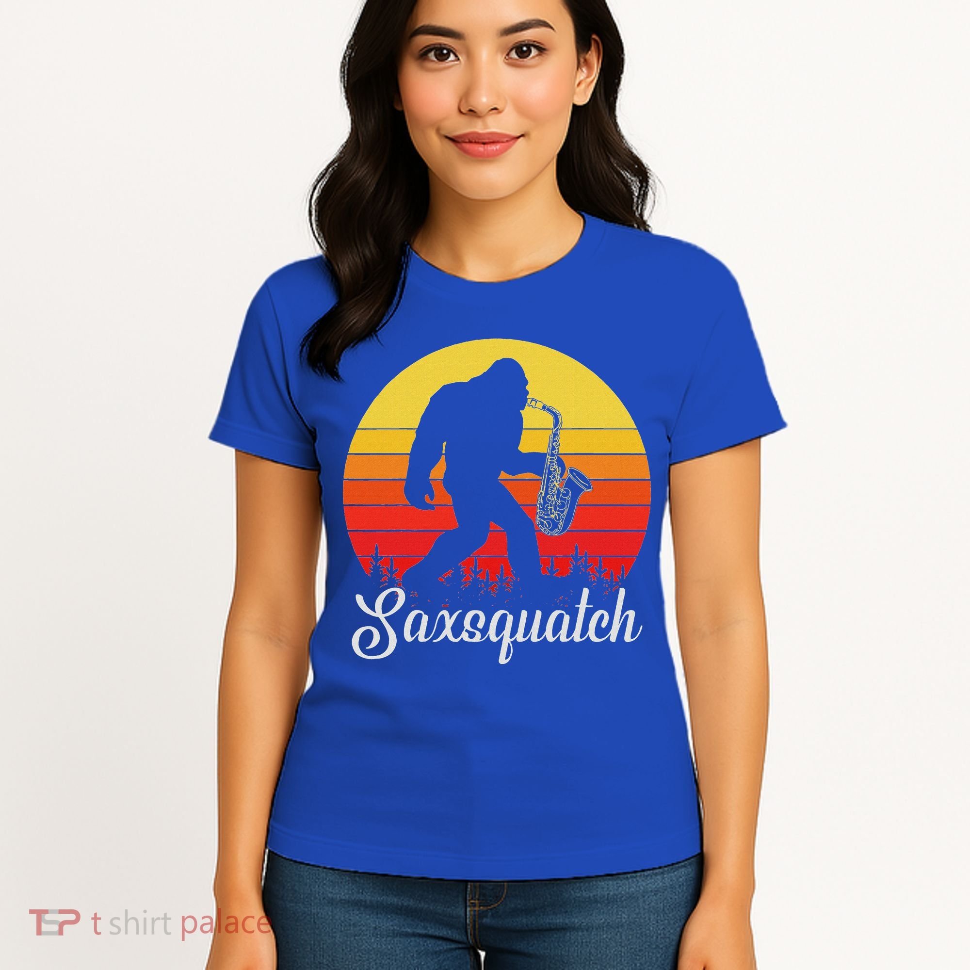 Saxsquatch Bigfoot Yeti Play On Words Women's T-Shirt