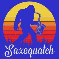 Saxsquatch Bigfoot Yeti Play On Words Kids Long Sleeve Shirt thumb 2