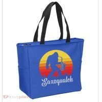 Saxsquatch Bigfoot Yeti Play On Words Tote Bag thumb 2