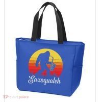 Saxsquatch Bigfoot Yeti Play On Words Tote Bag thumb 3