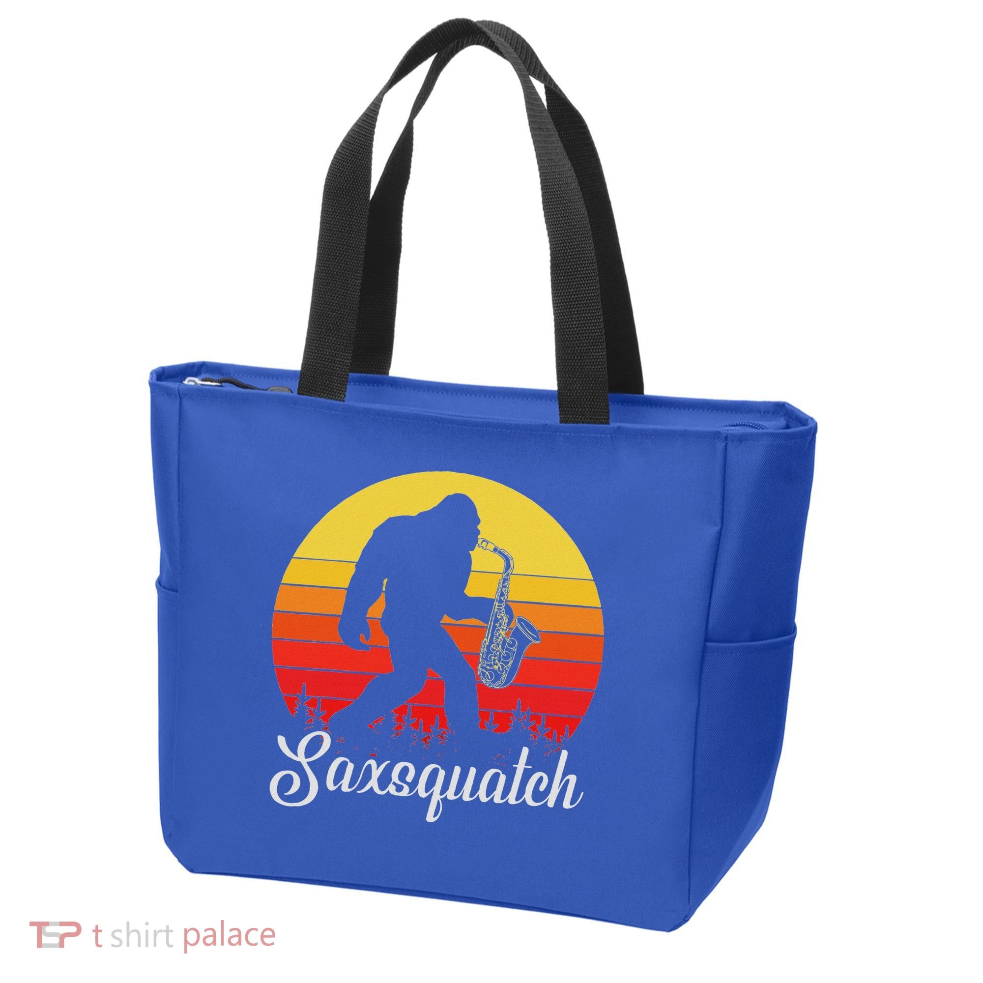 Saxsquatch Bigfoot Yeti Play On Words Tote Bag
