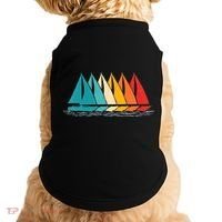 Sailing Boat Yacht Sailor Nautical Retro Sunset Sail Doggie Tank thumb 0