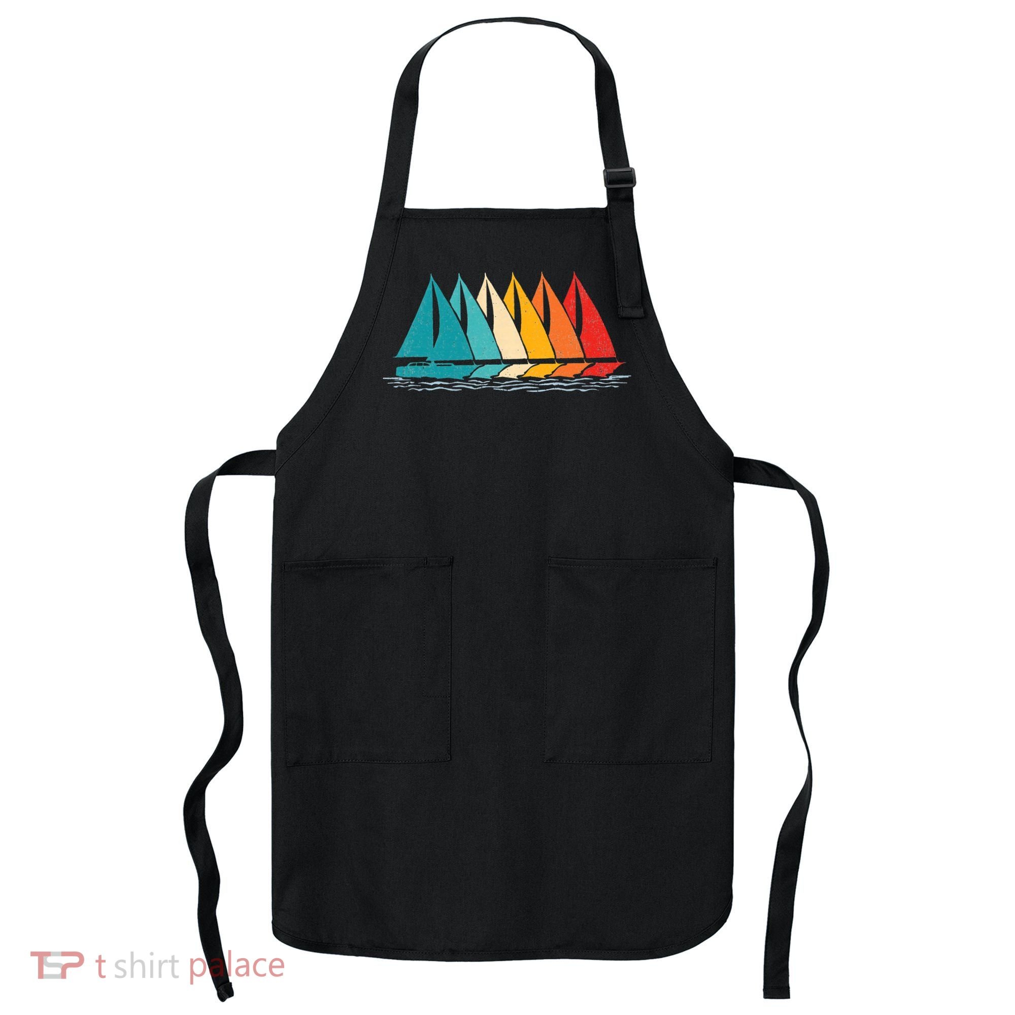 Sailing Boat Yacht Sailor Nautical Retro Sunset Sail Apron