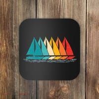 Sailing Boat Yacht Sailor Nautical Retro Sunset Sail Coaster thumb 0