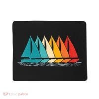 Sailing Boat Yacht Sailor Nautical Retro Sunset Sail Mousepad thumb 0