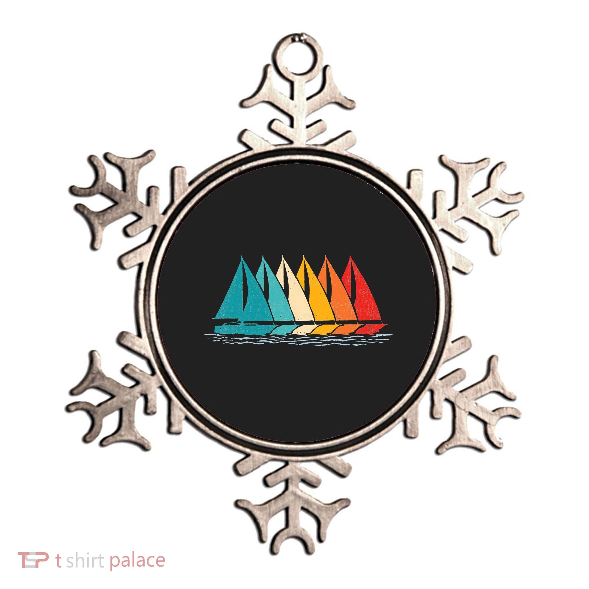 Sailing Boat Yacht Sailor Nautical Retro Sunset Sail Ornament