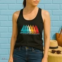 Sailing Boat Yacht Sailor Nautical Retro Sunset Sail Women's Tank Top thumb 2