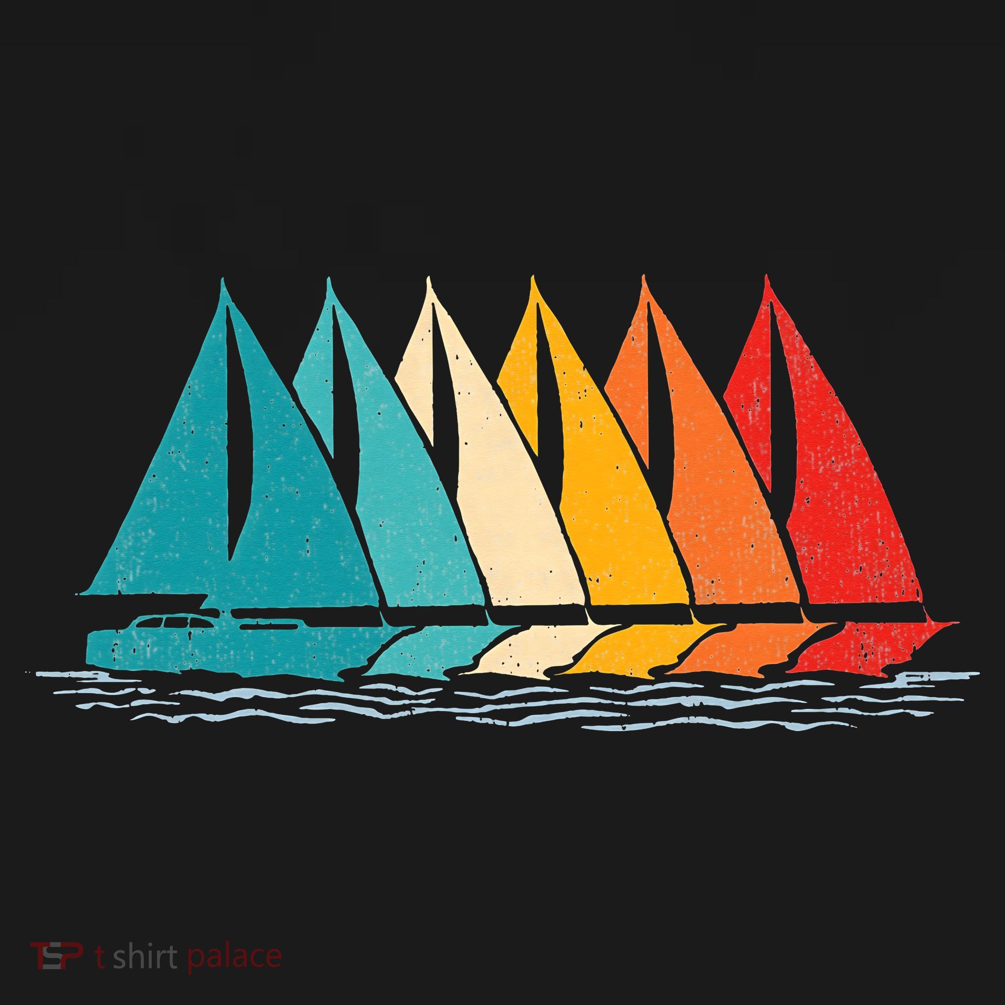 Sailing Boat Yacht Sailor Nautical Retro Sunset Sail Women's Tank Top
