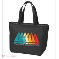Sailing Boat Yacht Sailor Nautical Retro Sunset Sail Tote Bag thumb 3