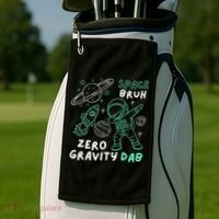 Space Bruh Zero Gravity Dab - Funny Astronaut Golf Towel thumb 2