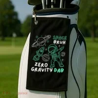 Space Bruh Zero Gravity Dab - Funny Astronaut Golf Towel thumb 2