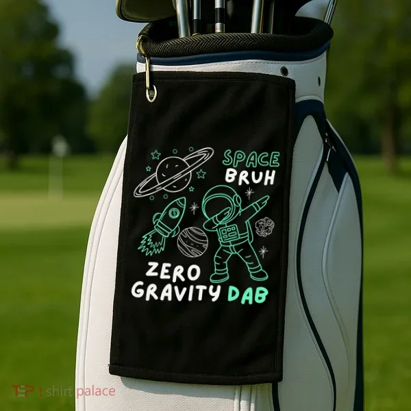 Space Bruh Zero Gravity Dab - Funny Astronaut Golf Towel