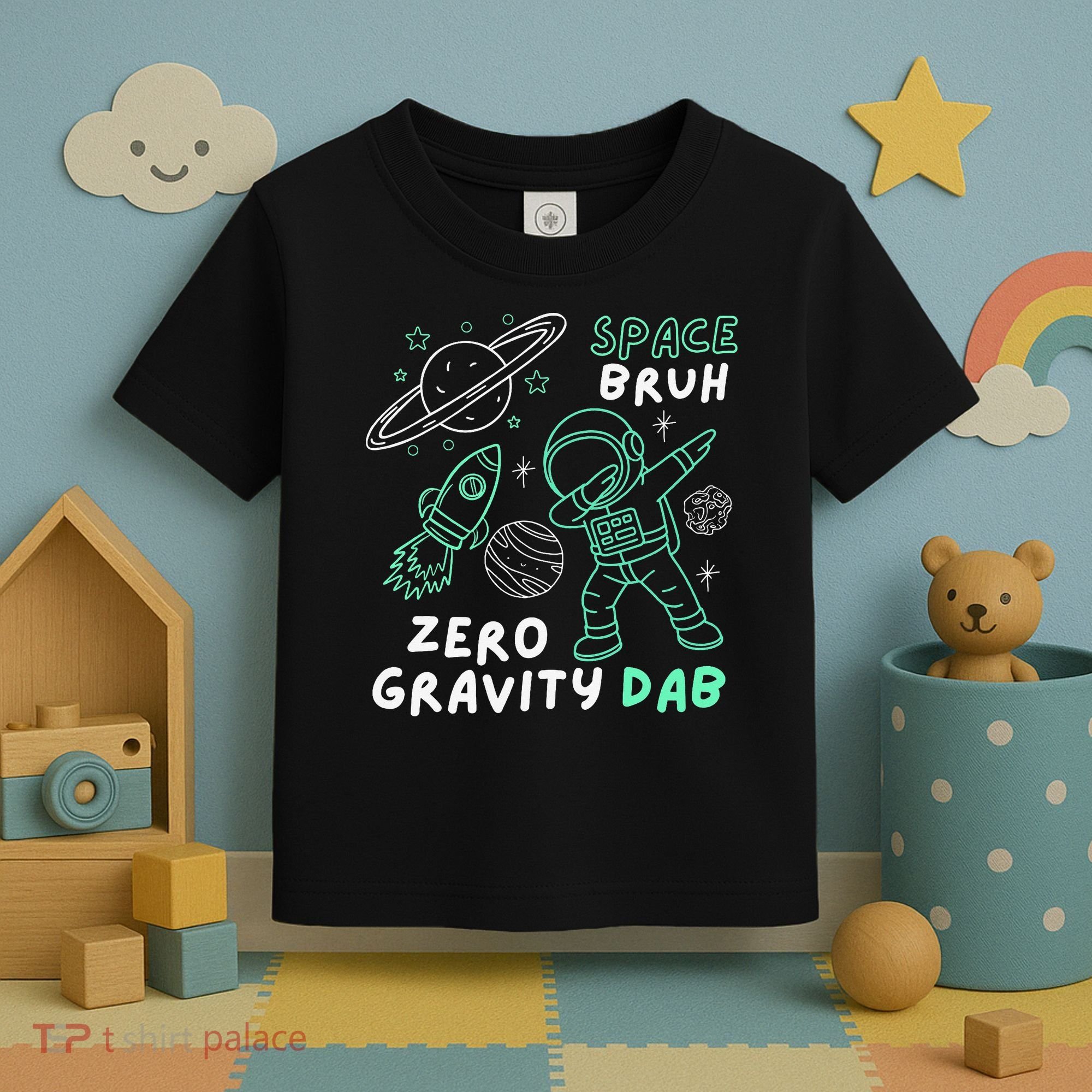 Space Bruh Zero Gravity Dab - Funny Astronaut Toddler T-Shirt