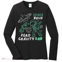 Space Bruh Zero Gravity Dab - Funny Astronaut Women's Long Sleeve Shirt thumb 0