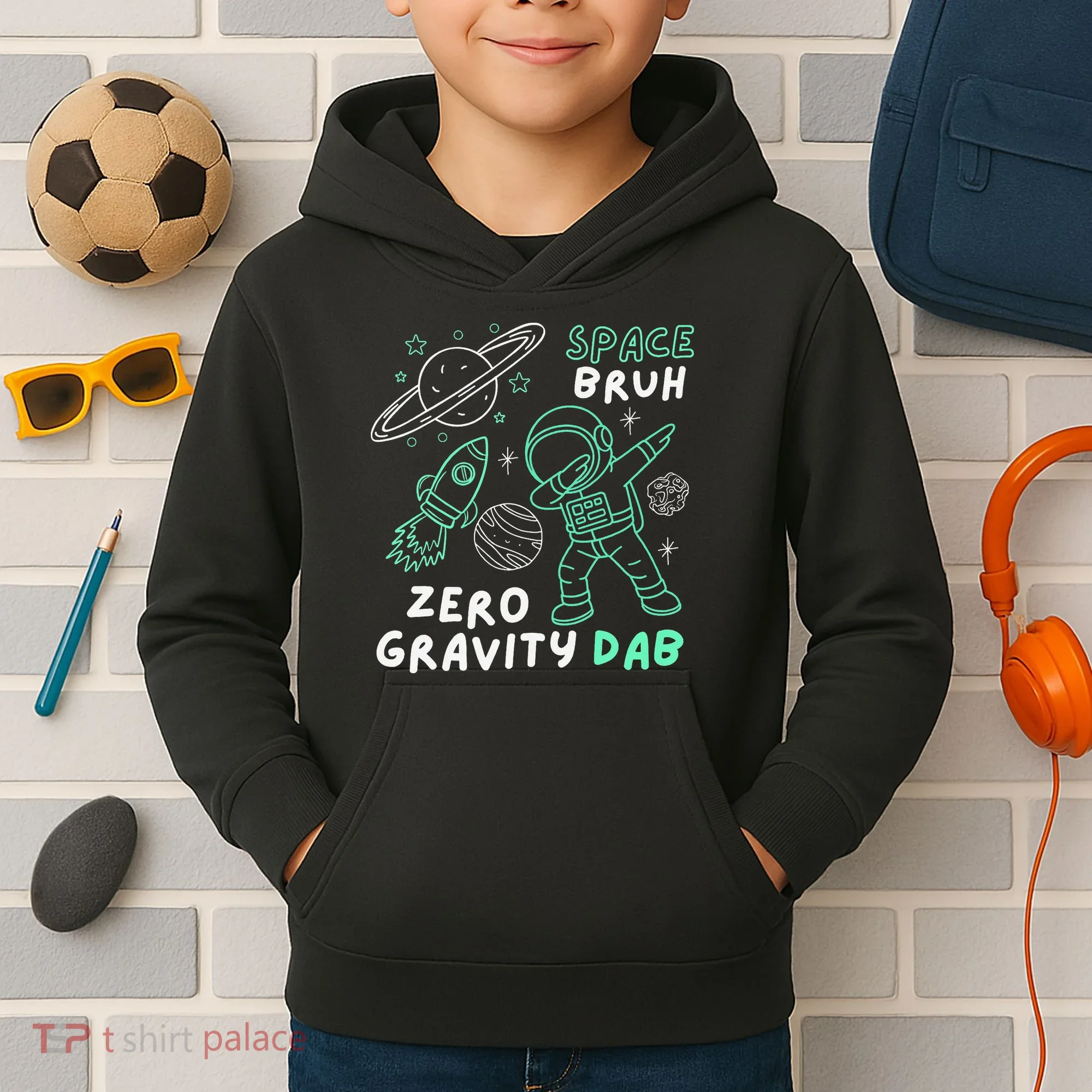 Space Bruh Zero Gravity Dab - Funny Astronaut Kids Hoodie
