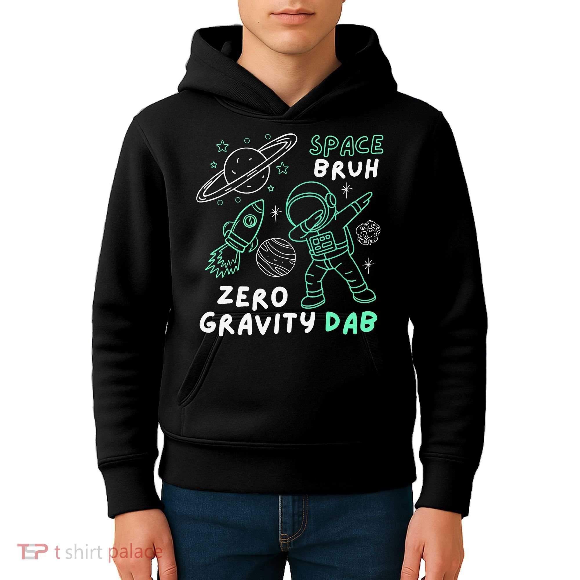 Space Bruh Zero Gravity Dab - Funny Astronaut Kids Hoodie