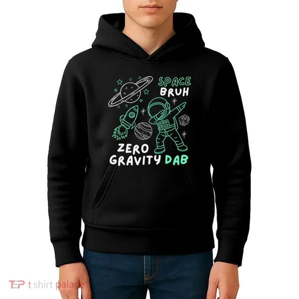 Space Bruh Zero Gravity Dab - Funny Astronaut Kids Hoodie