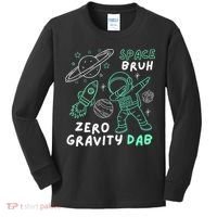 Space Bruh Zero Gravity Dab - Funny Astronaut Kids Long Sleeve Shirt thumb 0