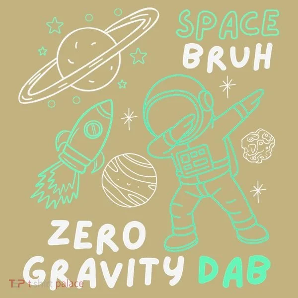 Space Bruh Zero Gravity Dab - Funny Astronaut Button