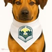 Summer Camp 2022 Read Beyond the Beaten Path STEM Teacher USA-Made Doggie Bandana thumb 1