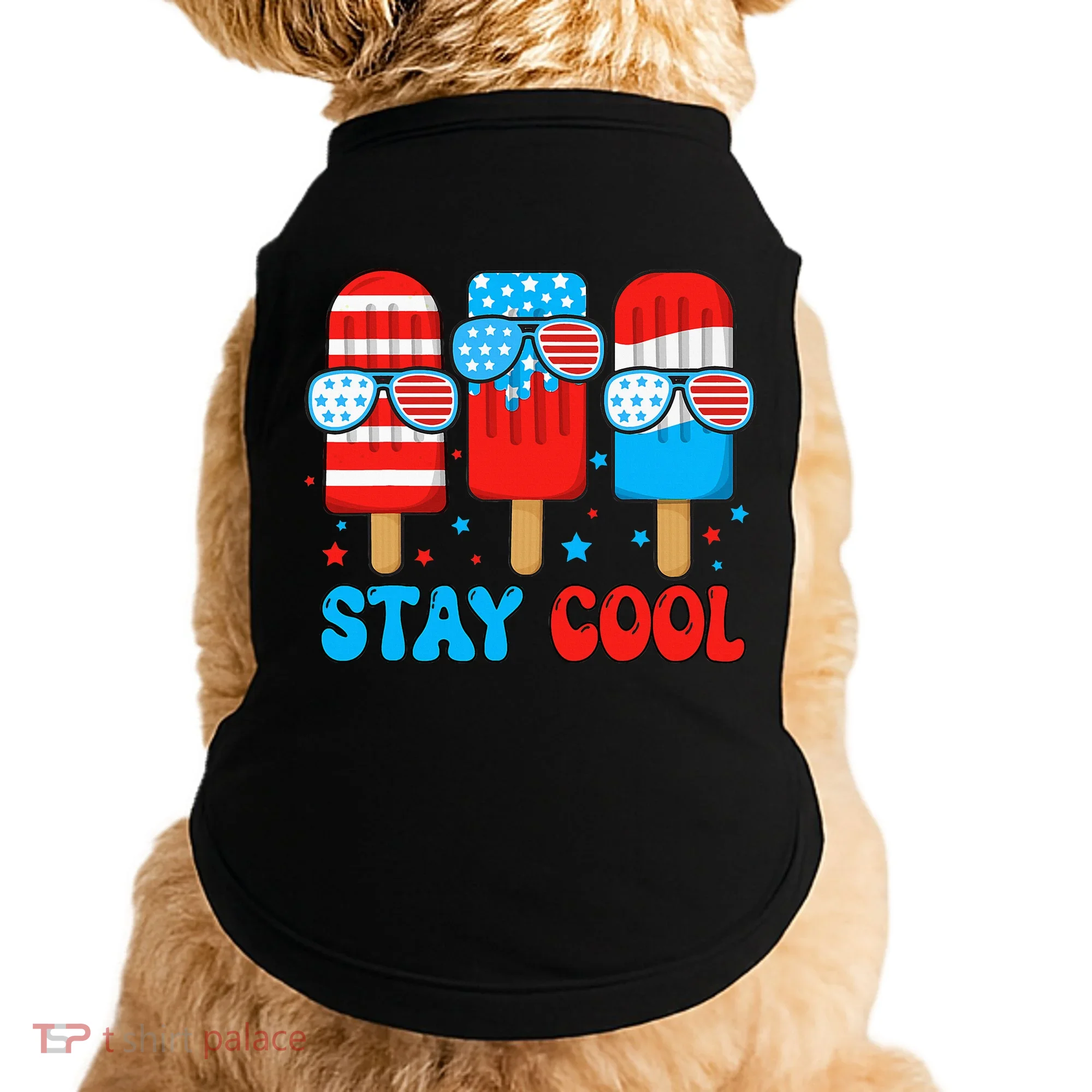 Stay Cool 4th July Popsicle Doggie Tank