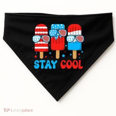 Stay Cool 4th July Popsicle USA-Made Doggie Bandana