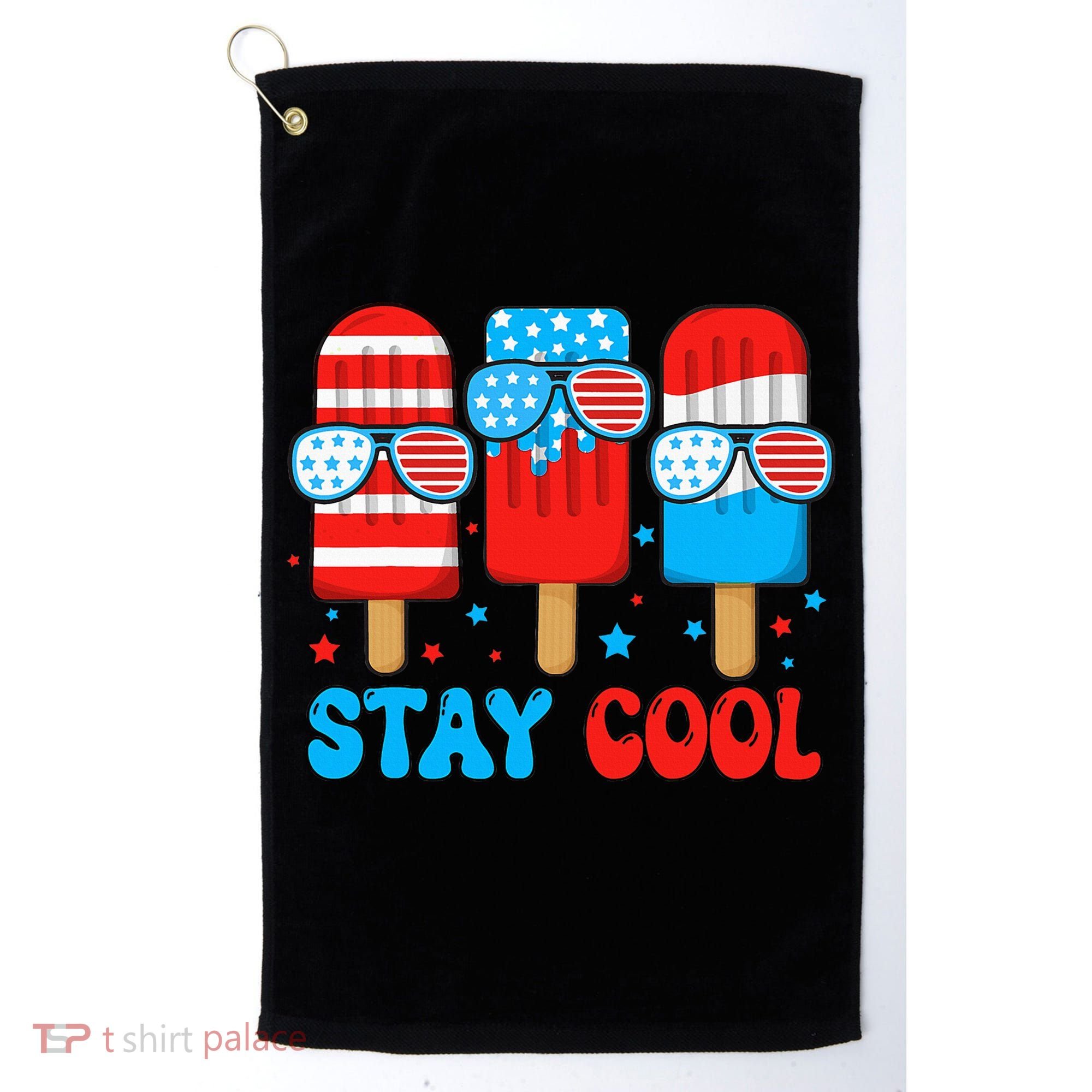 Stay Cool 4th July Popsicle Golf Towel
