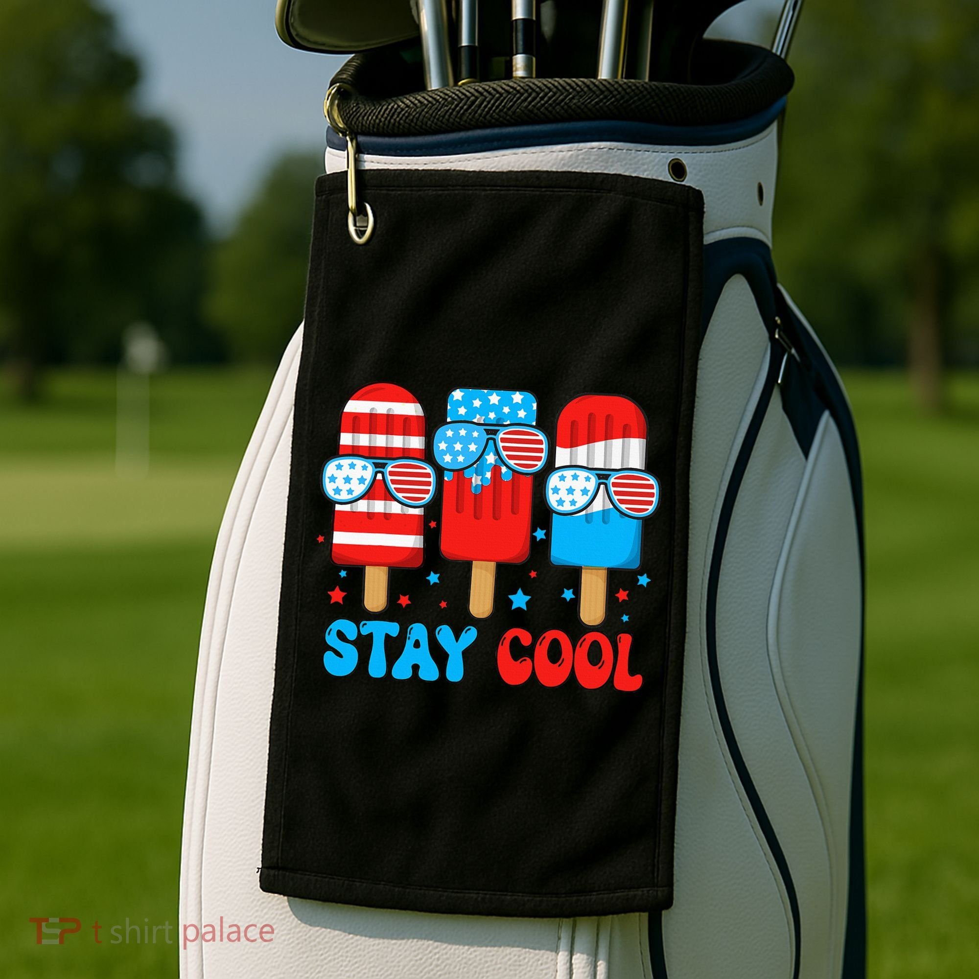 Stay Cool 4th July Popsicle Golf Towel