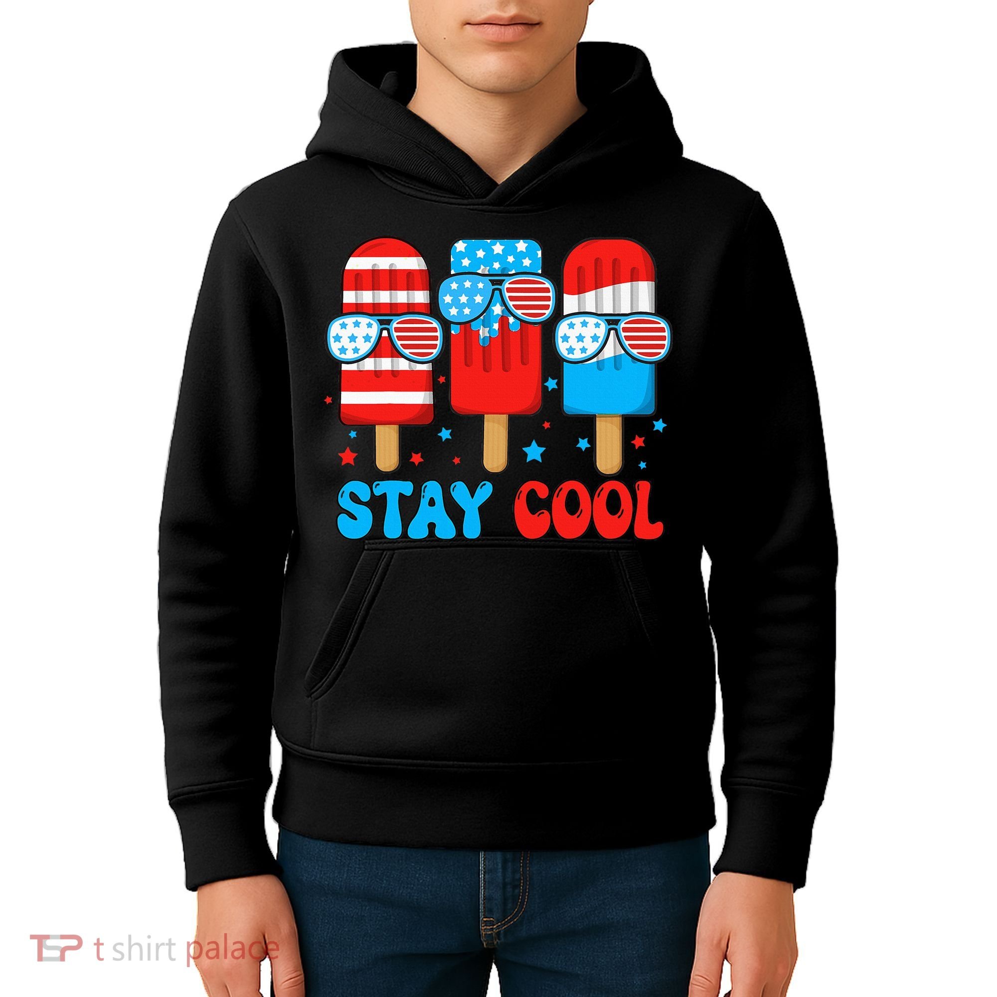 Stay Cool 4th July Popsicle Kids Hoodie