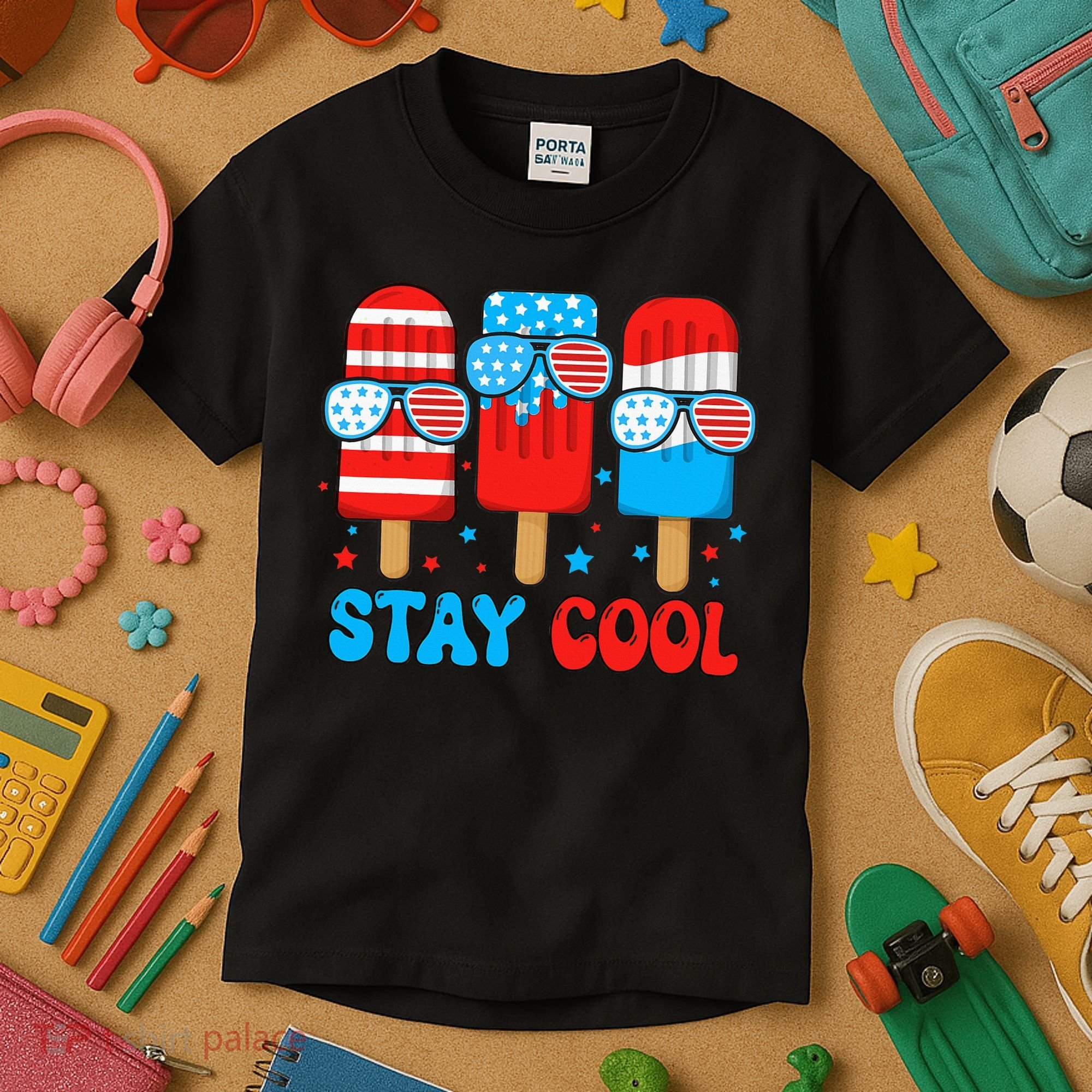 Stay Cool 4th July Popsicle Kids T-Shirt