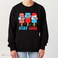 Stay Cool 4th July Popsicle American Flag Women's Sweatshirt thumb 0