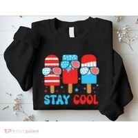 Stay Cool 4th July Popsicle American Flag Sweatshirt thumb 2