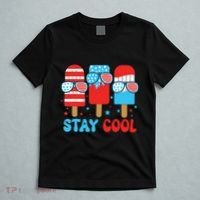 Stay Cool 4th July Popsicle American Flag T-Shirt thumb 5
